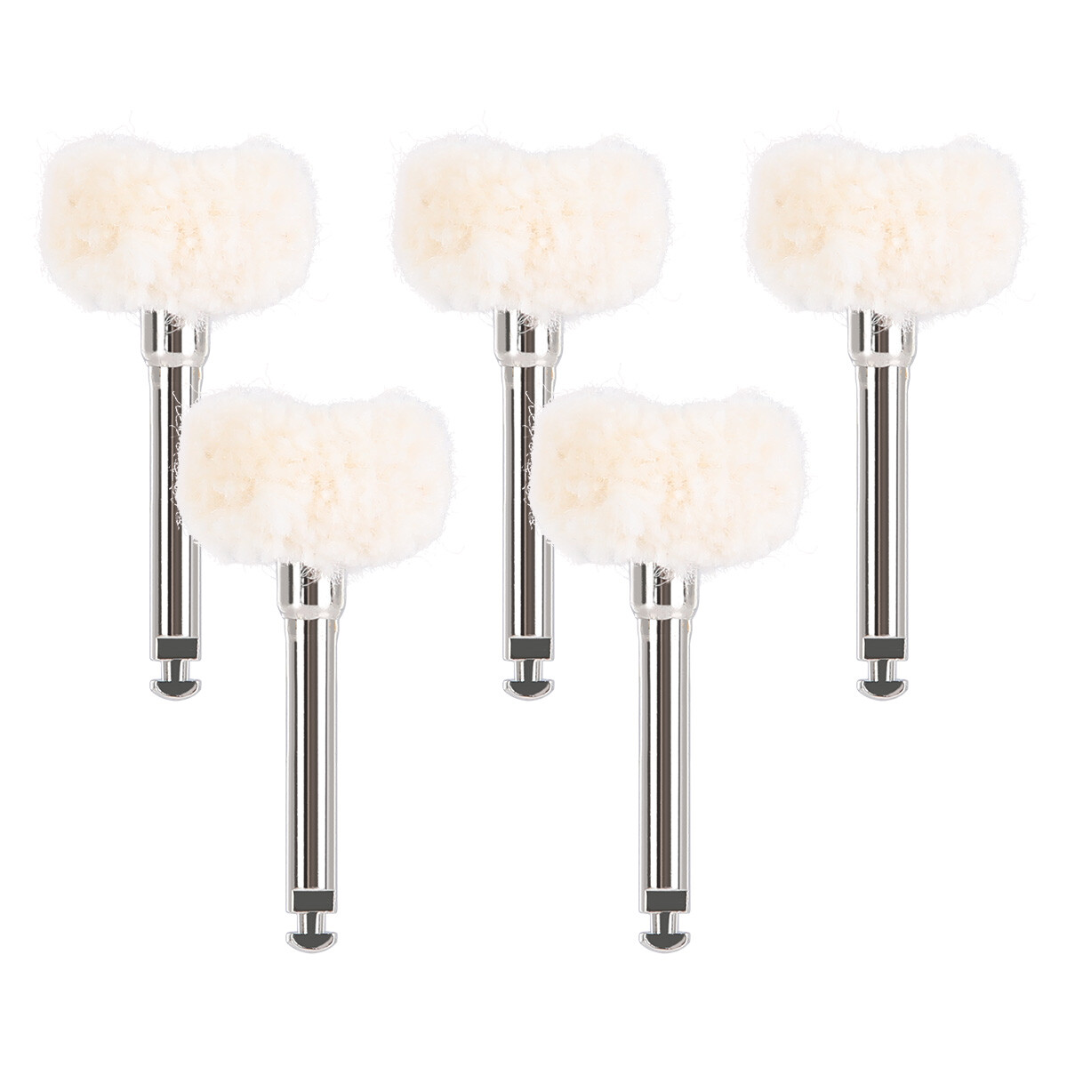 5Pc Cotton Dental Polishing Brush Wheels RA2.35mm Contra Angle RA Latch Type NEW