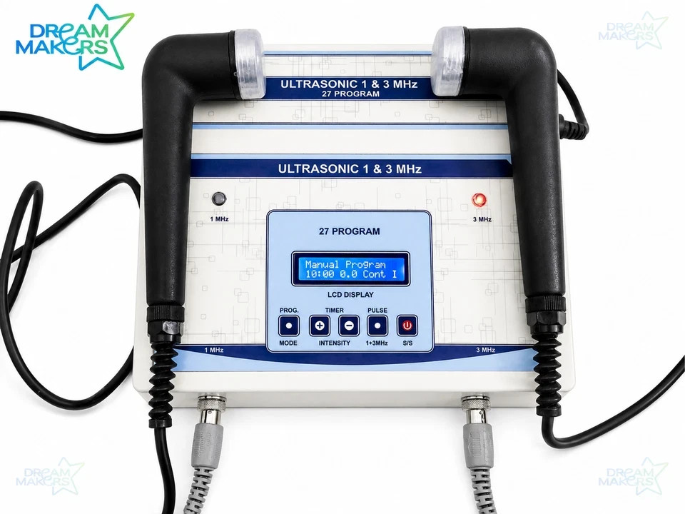 US 1MHz & 3MHz Unit Pro Ultrasound Home Use Physical Therapy Machine FREE SHIP