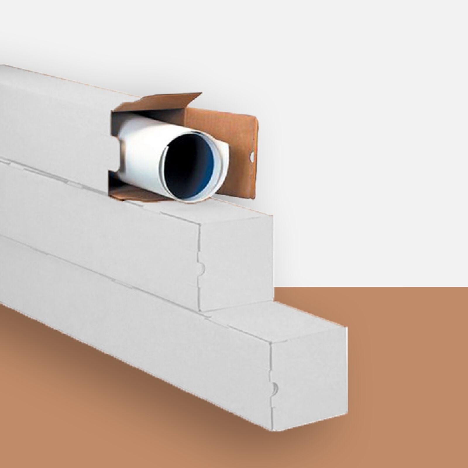 White Square Mailing Tubes 3 x 3 x 37″ ECT-32B 25/Case