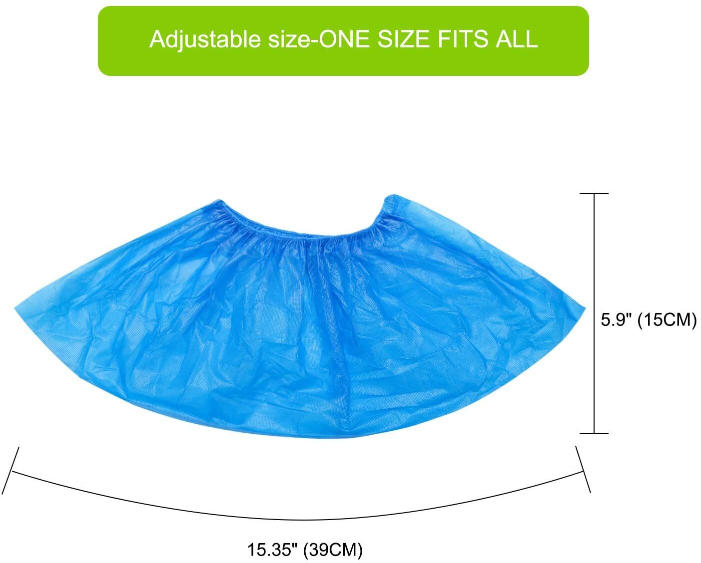 200x Premium Quality Blue Disposable PP Shoe Boot Cover Anti-skid, Non Woven