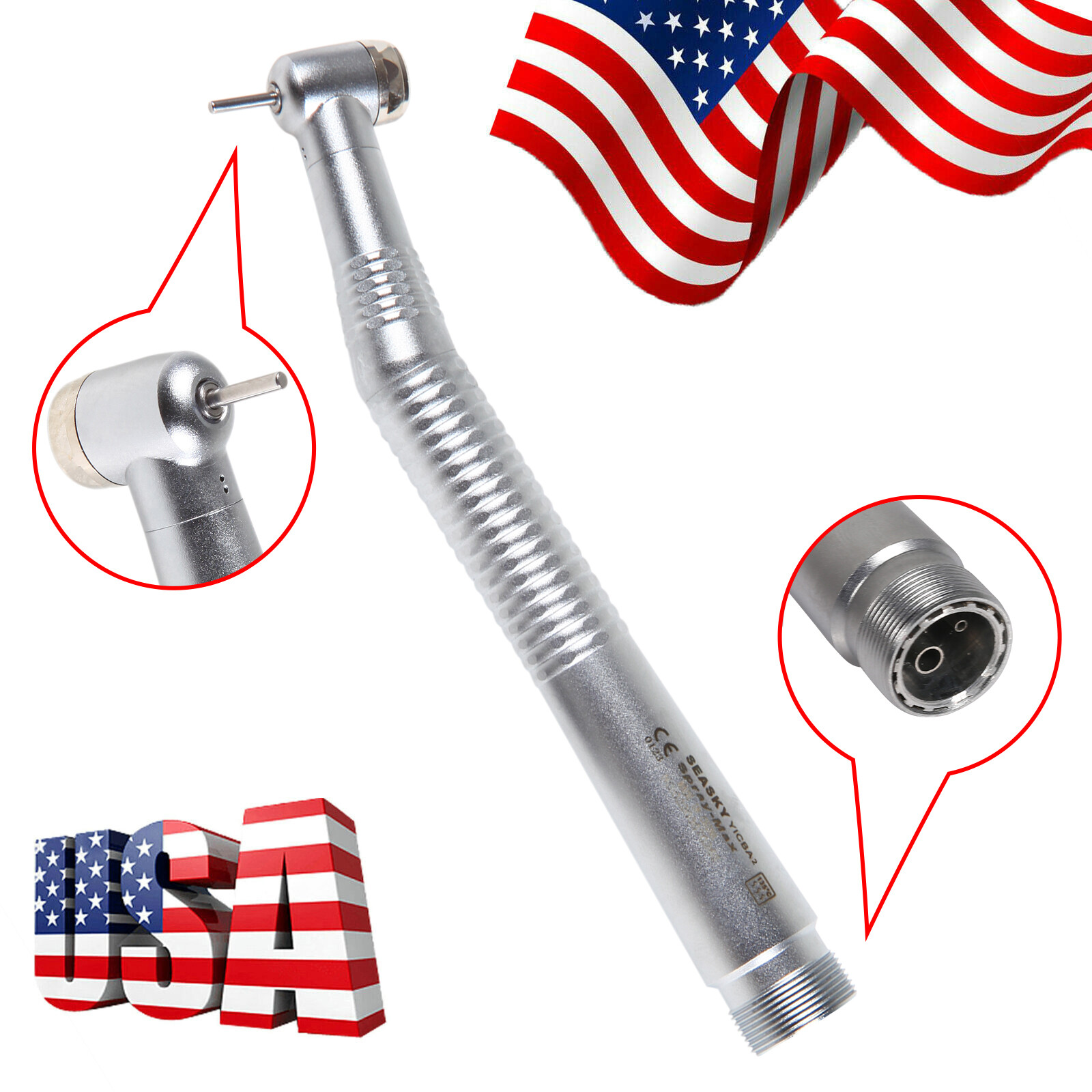 10 Pcs NSK Style Dental High Speed Push Button Turbine Handpiece 2 Hole Y1BA2