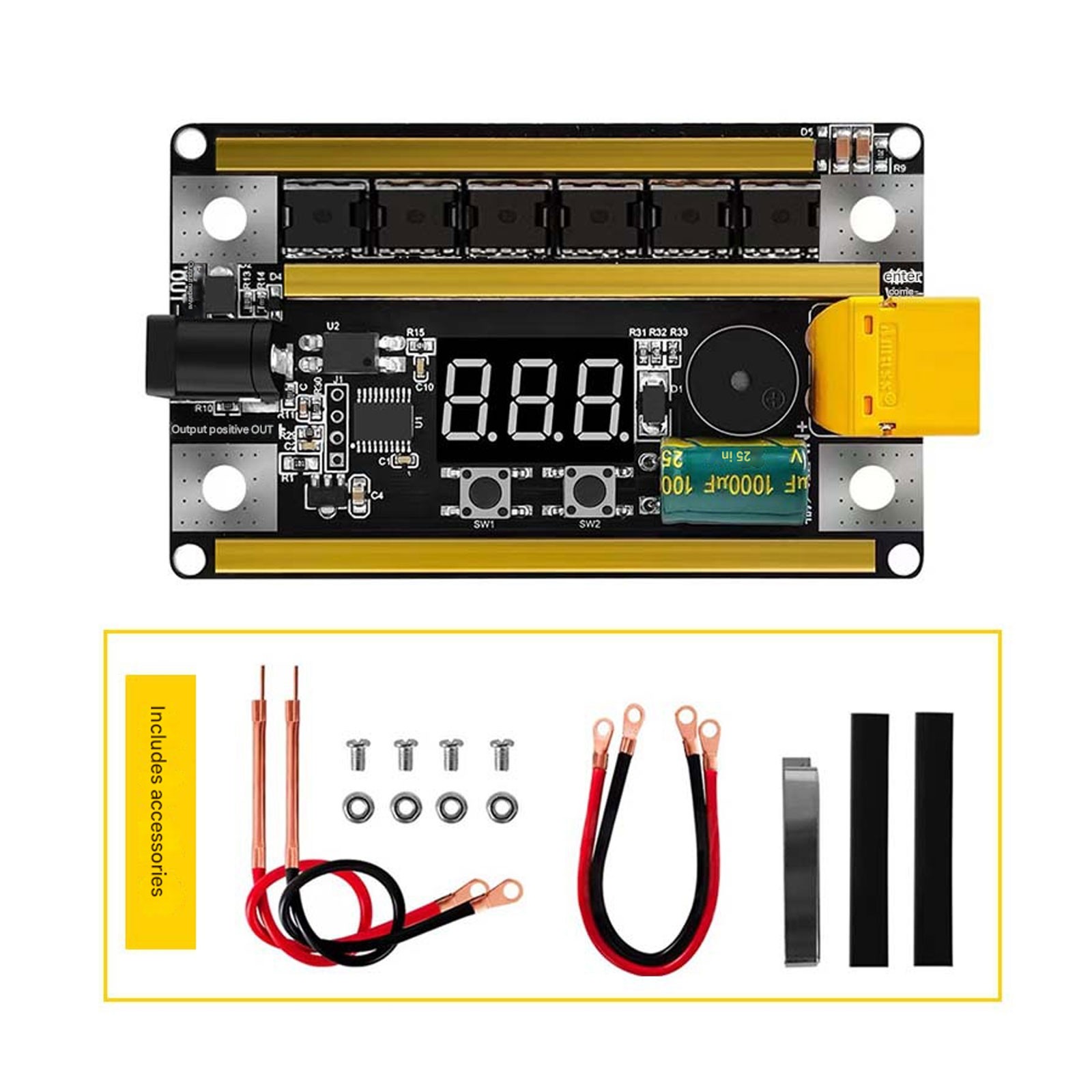 DIY Portable Mini Spot Welder Machine 8-24V Voltmeter For 18650 Lithium Battery