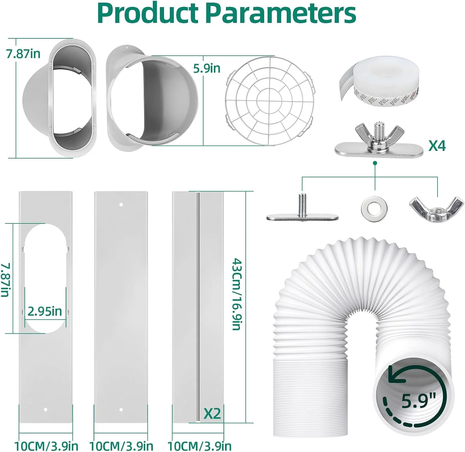 Portable Air Conditioner Window Kit – Adjustable Universal Window Seal AC Vent K