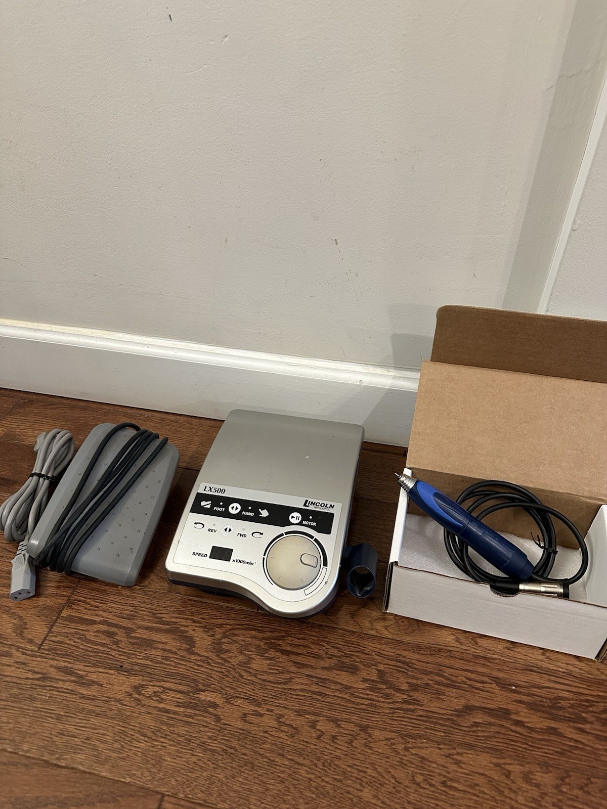 L500 Lincoln Electric Dental Motor Control Unit w/ Foot Pedal And Handpiece