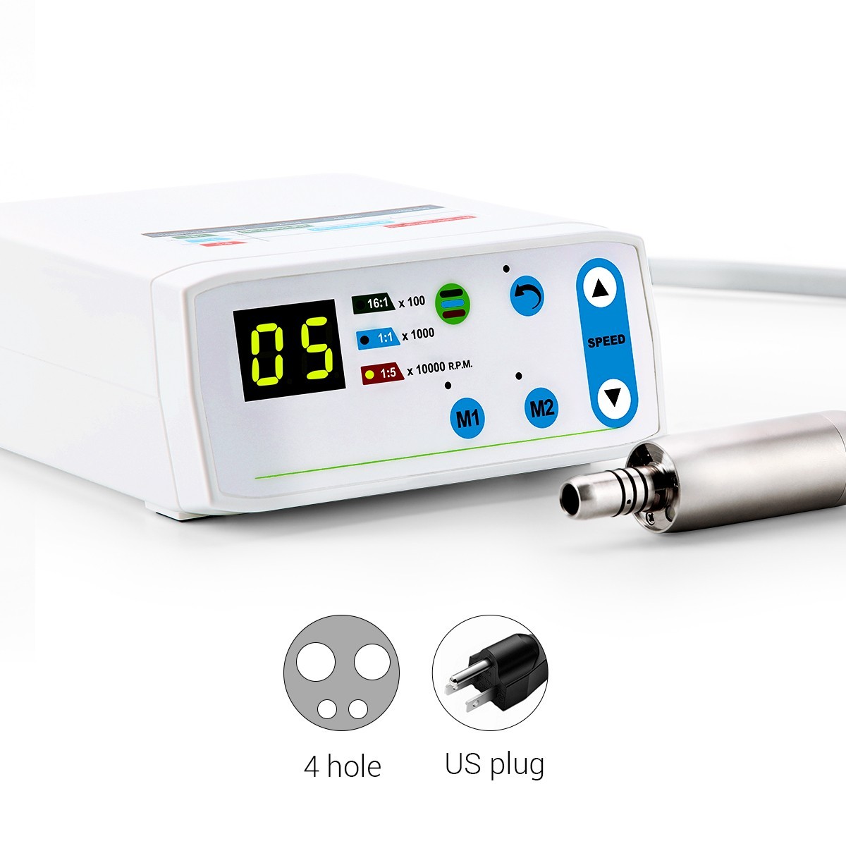 Joydental Dental Electric LED Brushless Micro Motor/1:1/1:5 Increasing Handpiece