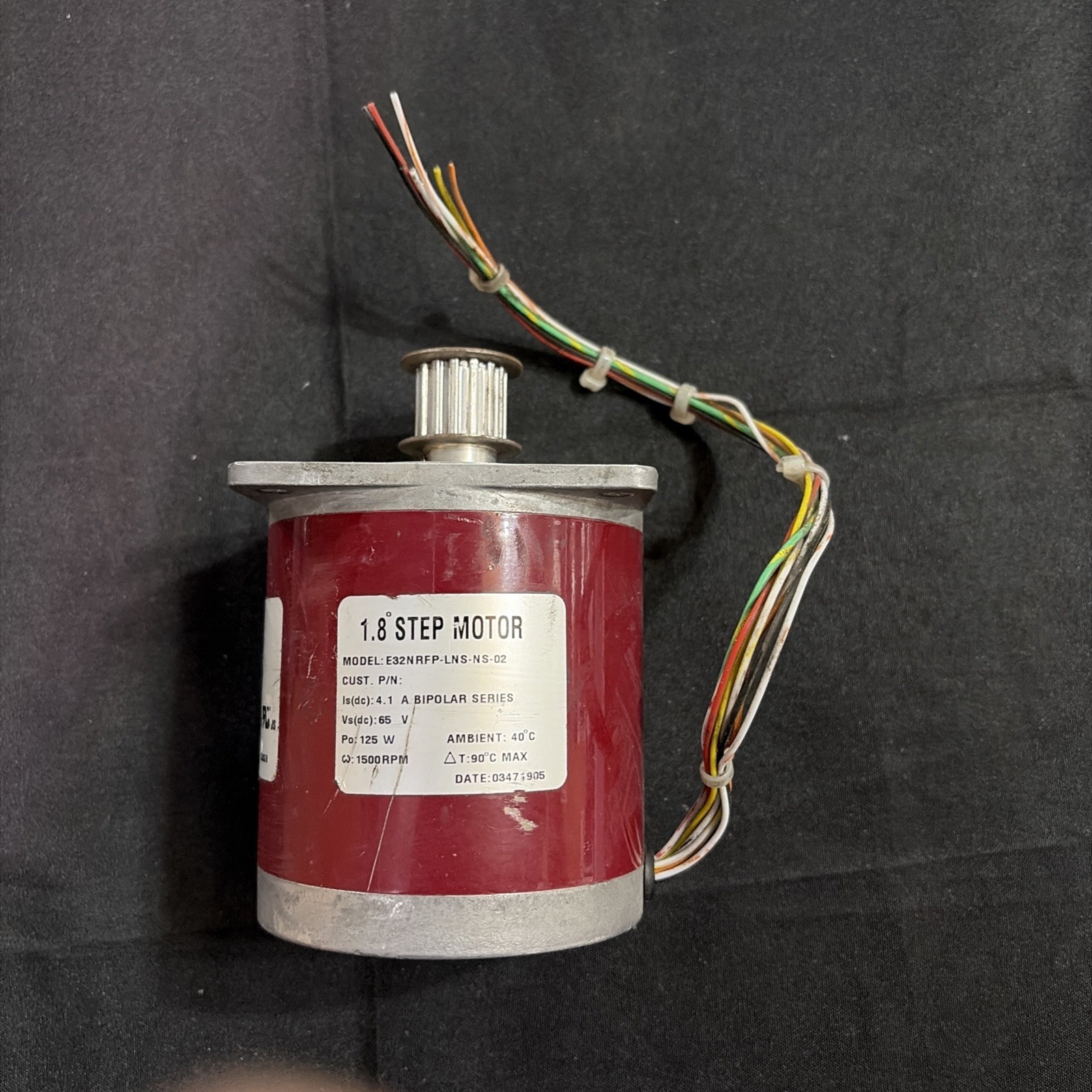 Kollmorgen E32NRFP-LNS-NS-02 1.8 Step Motor 65V 125W 1500 RPM / Tested