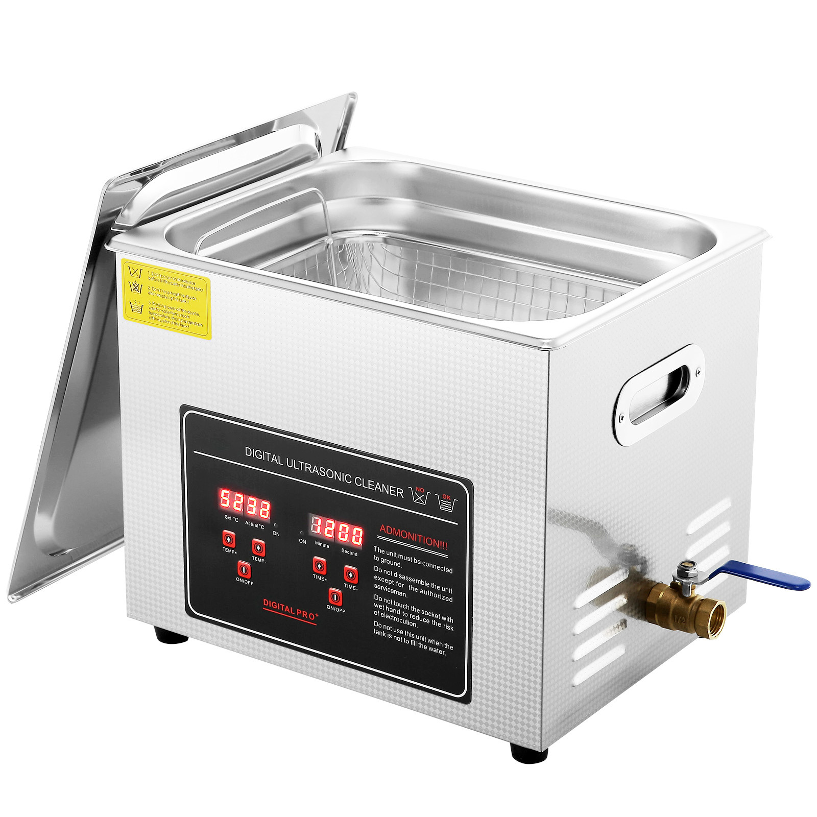 10L Ultrasonic Cleaner with Timer Heating Machine Digital Sonic Cleaner