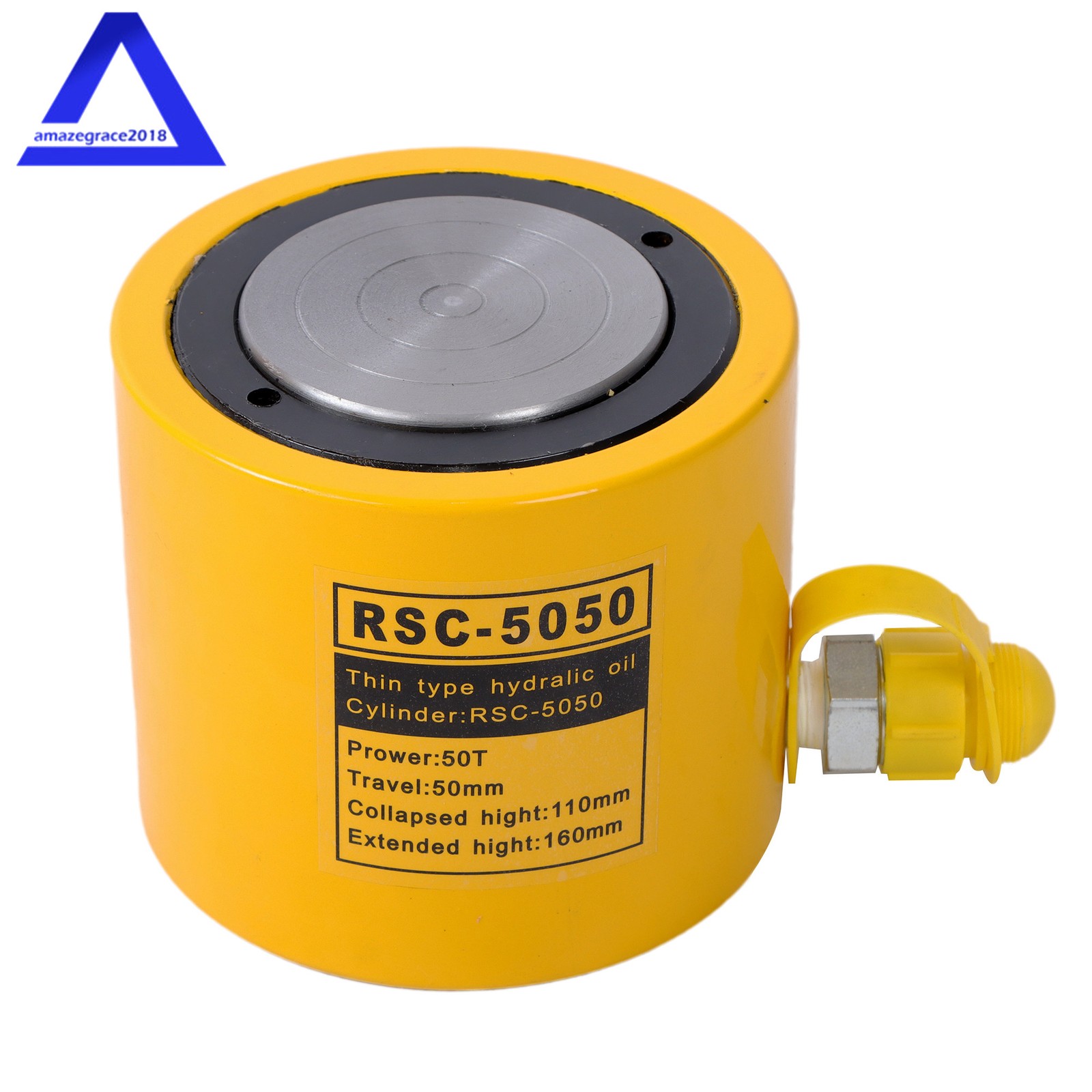 50 Ton Solid Hydraulic Ram Cylinder Jack 2″ / 50 mm Stroke Single Acting Pump