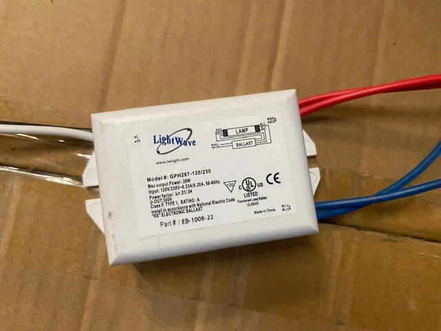 LIGHTWAVE GPH 287-120/230 Ballast (NEW)