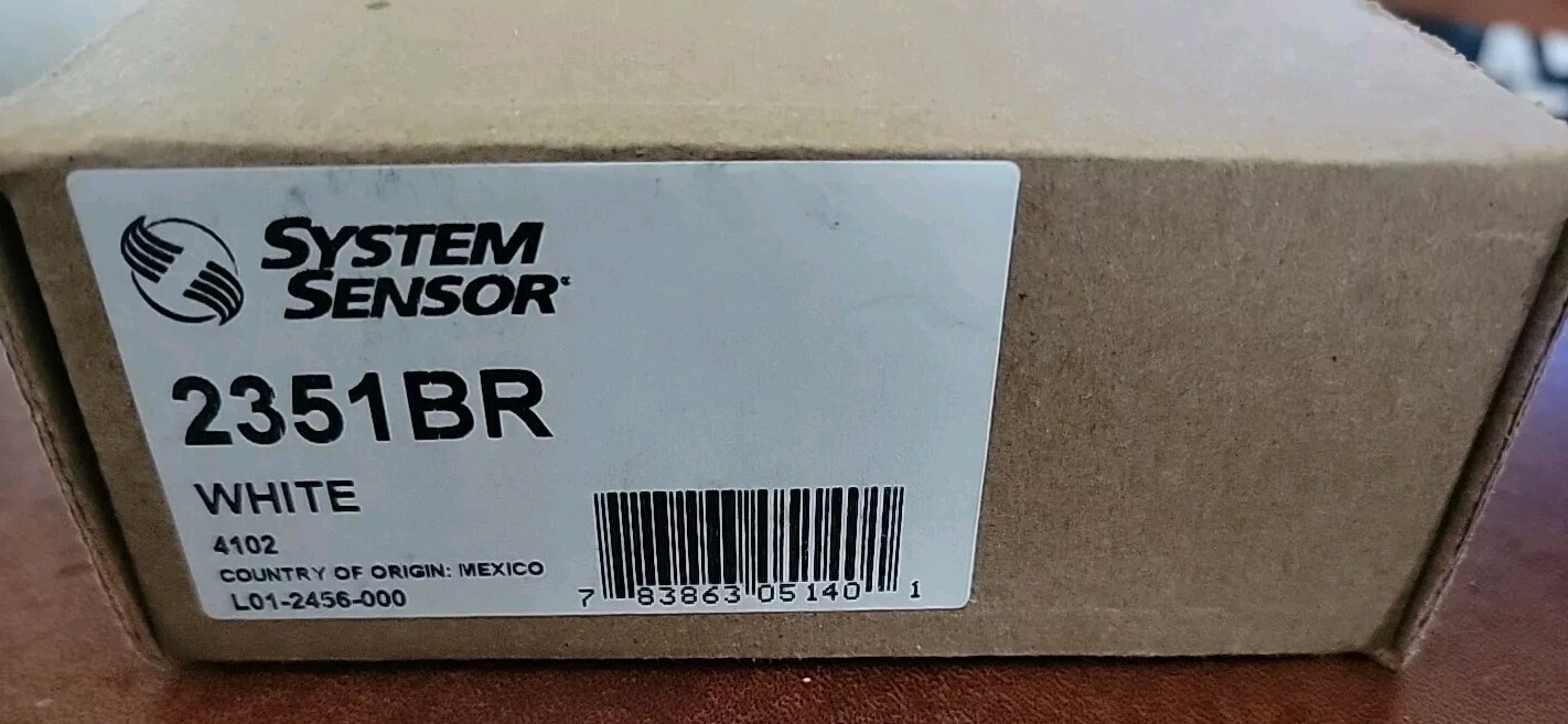 System Sensor 2351BR Photoelectric Smoke Detector . NEW IN BOX