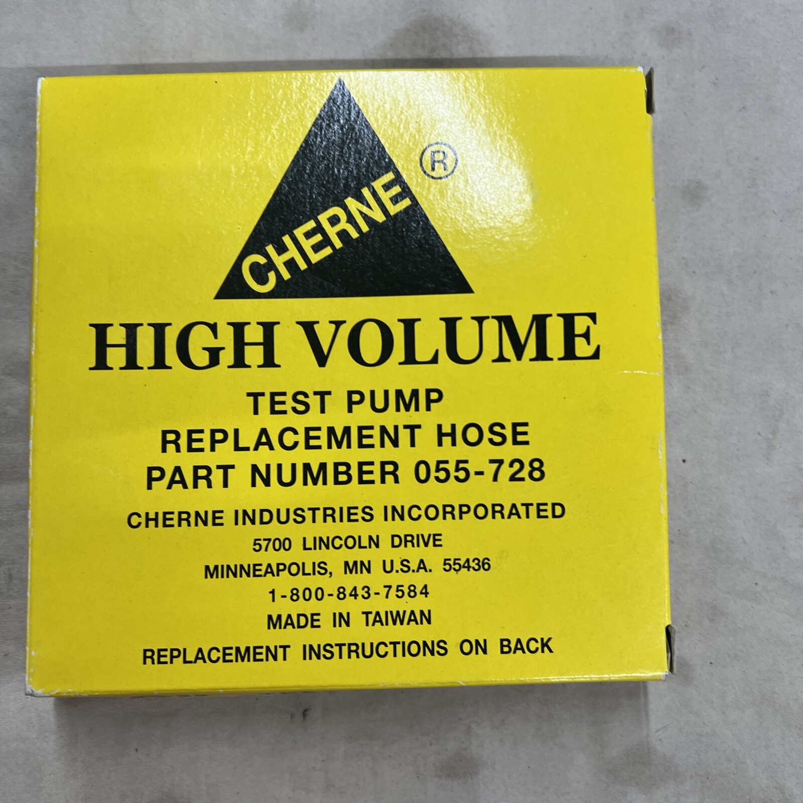 New CHERNE INDUSTRIES High Volume Test Pump Replacement Hose 055-728