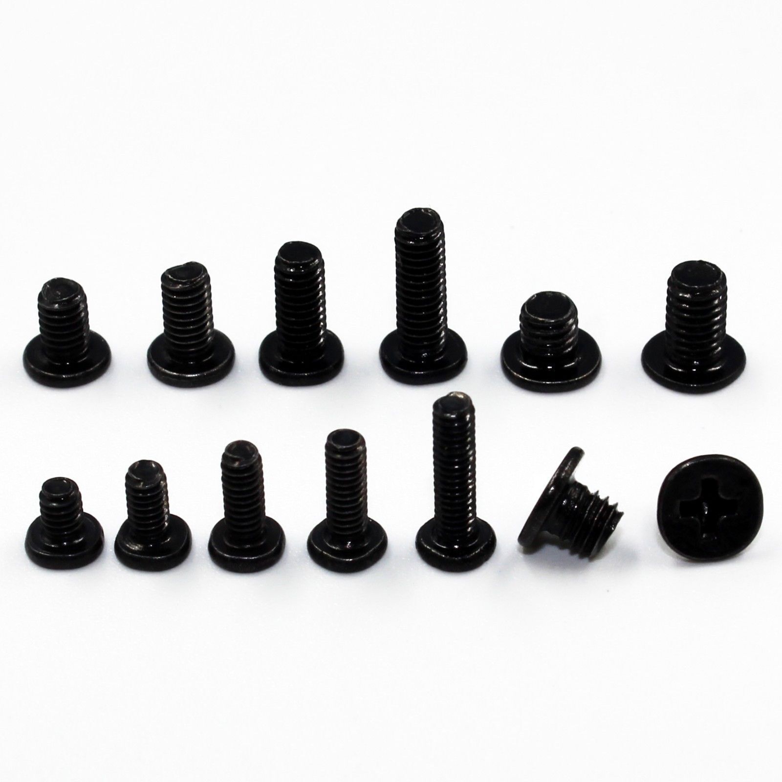 M1.4 M2 M2.5 M3 Black Phillips Flat Thin Head Screws Laptop Notebook Bolts