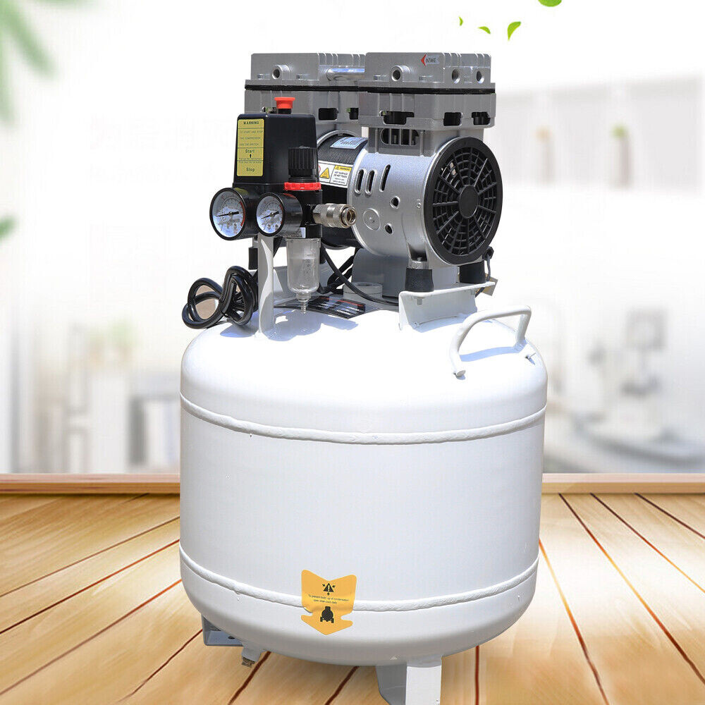 110V 40L Portable Dental Air Compressor Oil Free Silent Air Pump 41*41*65cm NEW