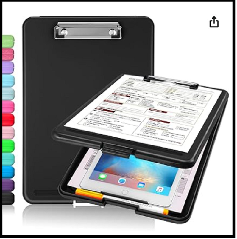 Clipboard with Storage Plastic Storage Clipboard with Low Profile Clip Heavy