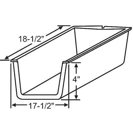 Zoro Select 45-93 Drawer Insert,17-1/2″ W X 18-1/2″ D