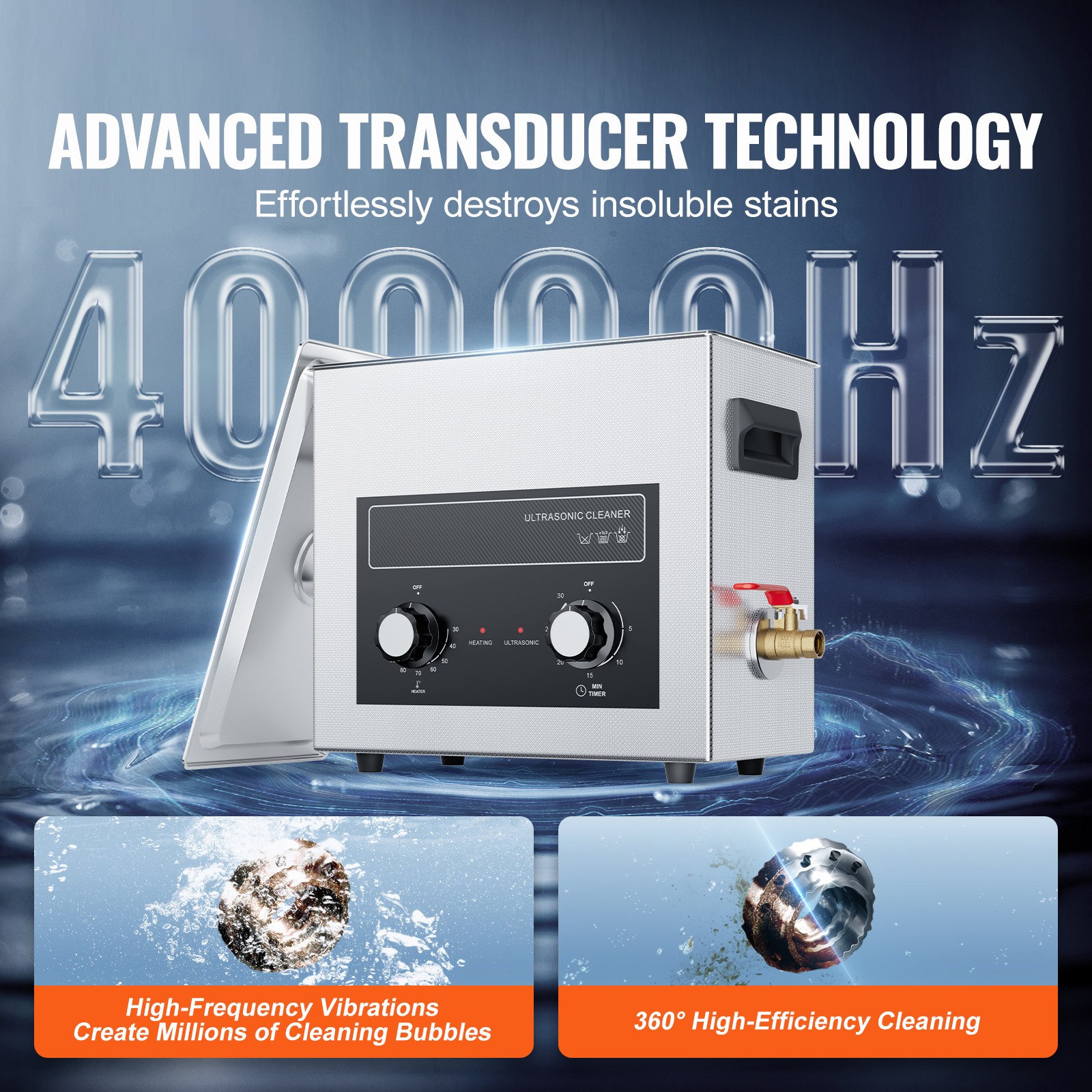 6L Ultrasonic Cleaner with Heater Timer & Basket Digital Sonic Machine
