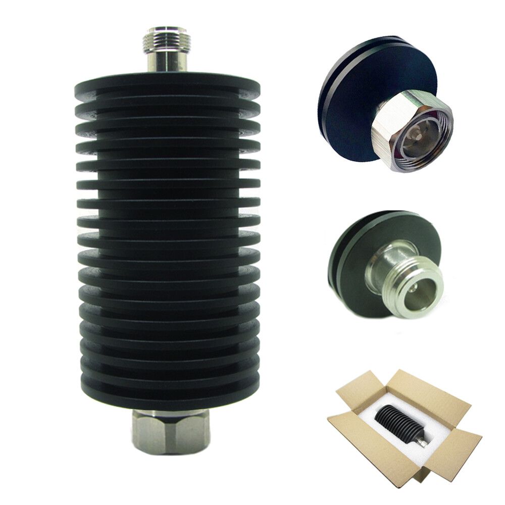 Round RF Coaxial Attenuator Din 7/16 to N Female 100W 1dB-60dB DC-3.0GHz 50 Ohm