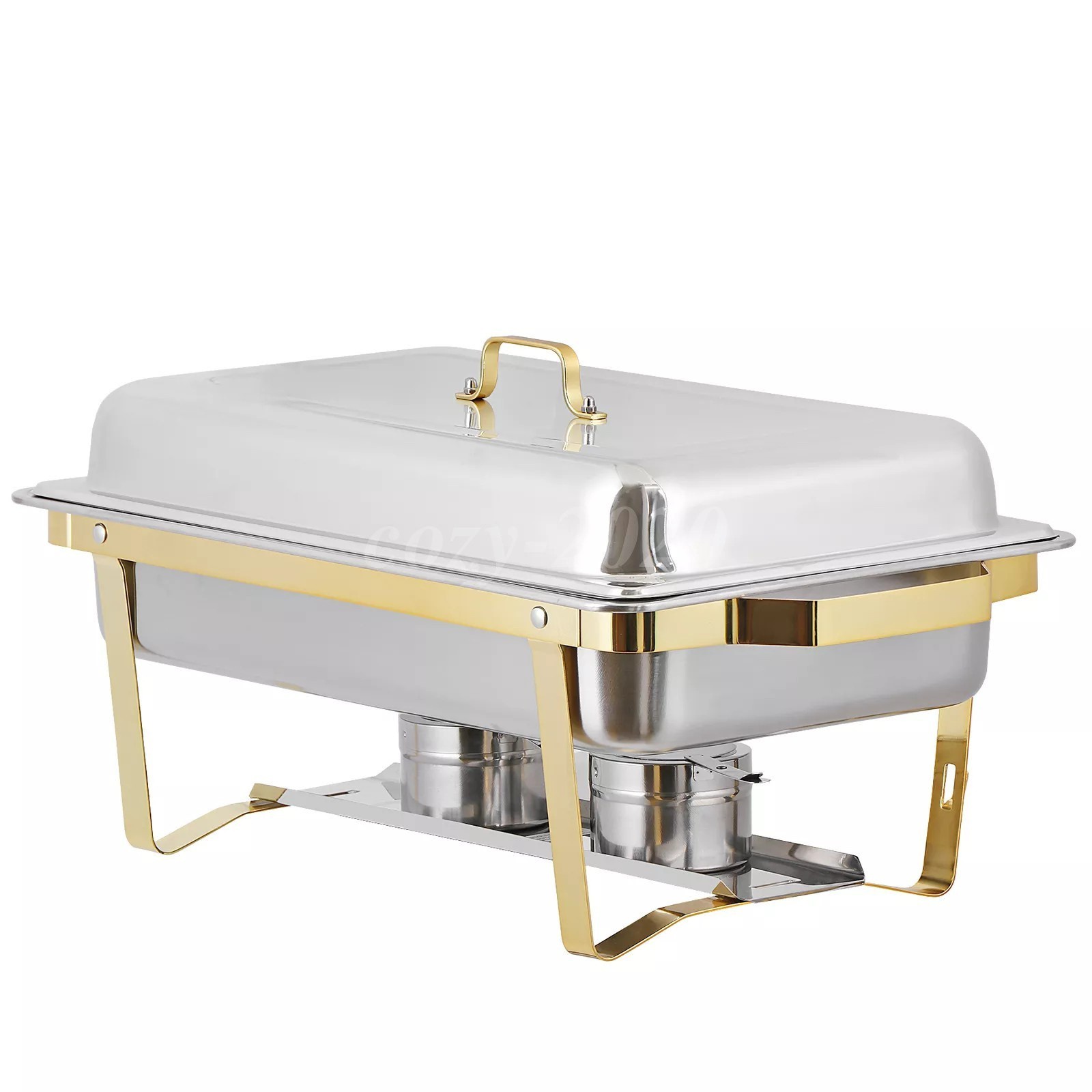 4 Pack Chafing Dish Buffet Set 9QT Stainless Steel Chafing Dishes Gold & Silver
