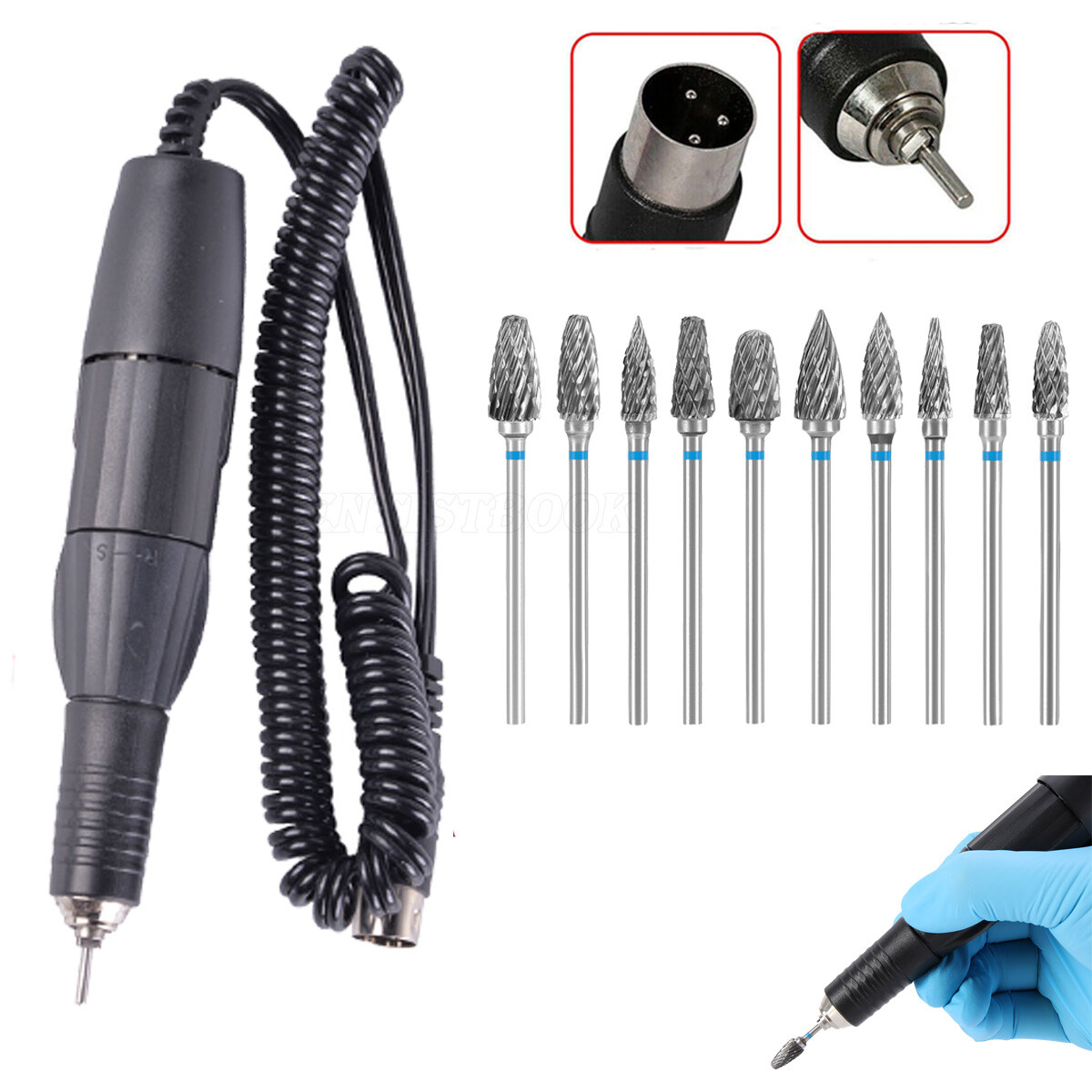 Dental Lab Electric Micromotor Polishing Handpiece Fit for Marathon 35,000 rpm
