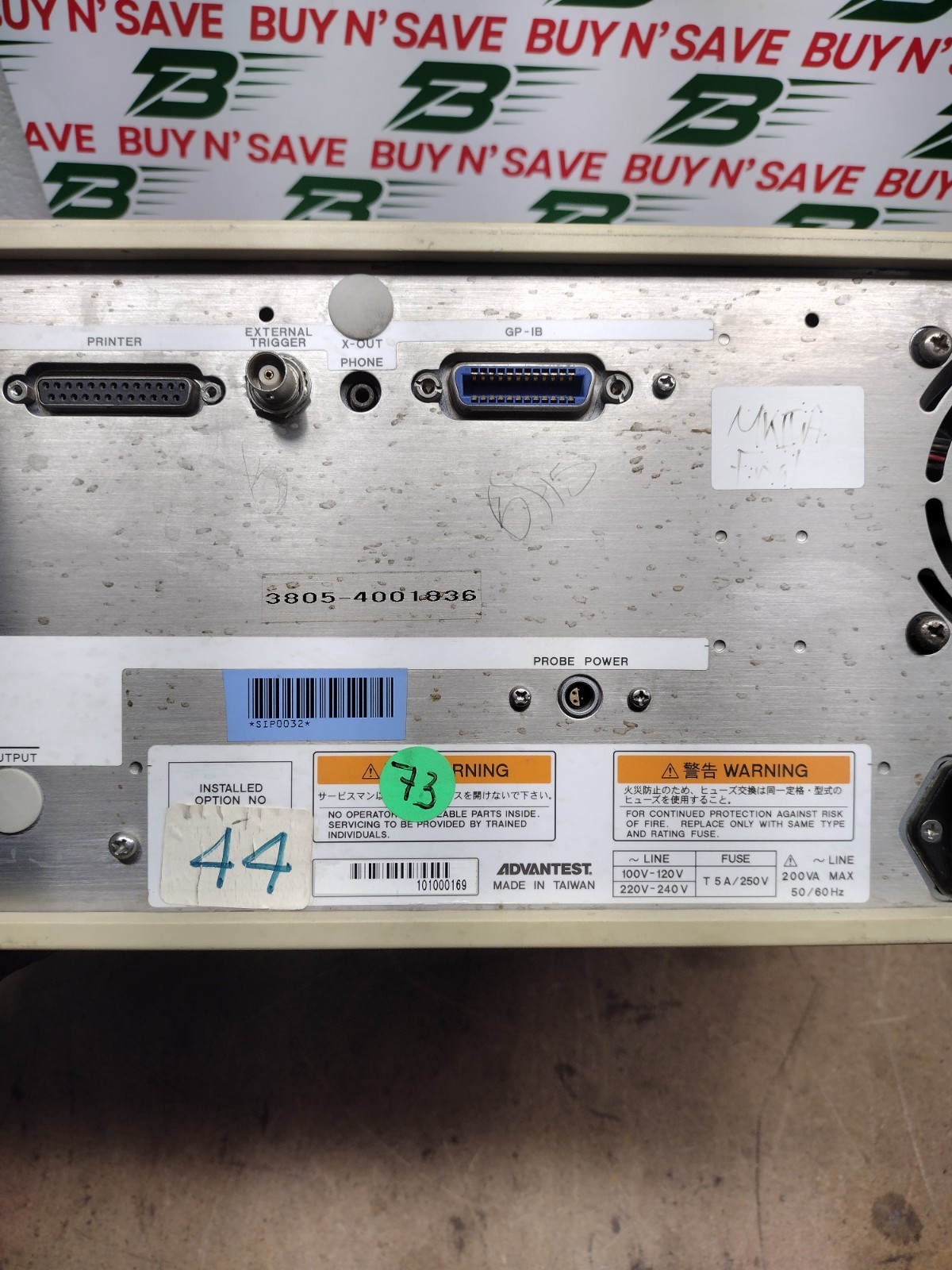 Advantest R3131A Spectrum Analyzer – w/Option 44 – Powers On – w/Pwr Crd – USED