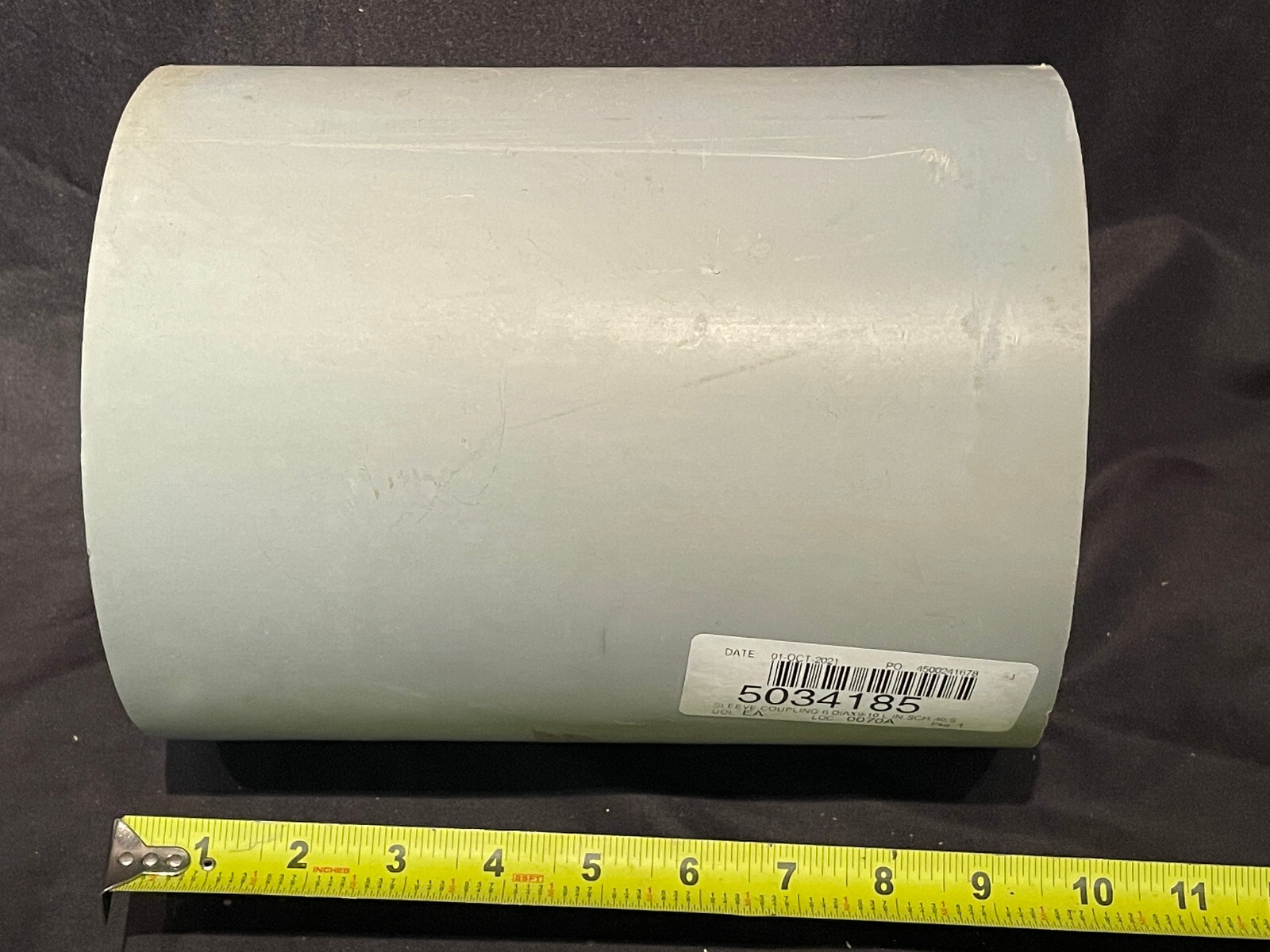 6″ Grey PVC Slip Joint Coupling Schedule 40 Gray Electrical Conduit Pipe Fitting