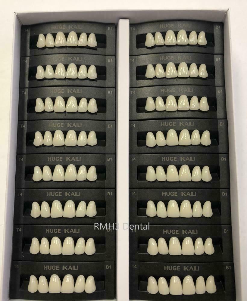 HUGE KAILI Synthetic Polymer False Teeth Upper Anterior T10 Full Box 16sets/6pcs