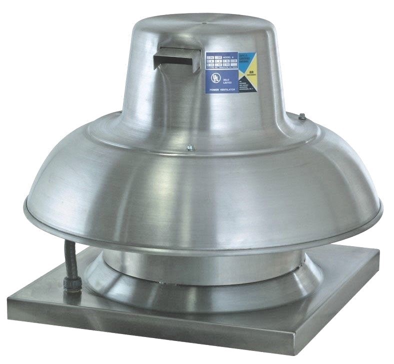 Centrifugal Downblast Exhaust Fan – 1100 CFM with Speed Control 21″ Base