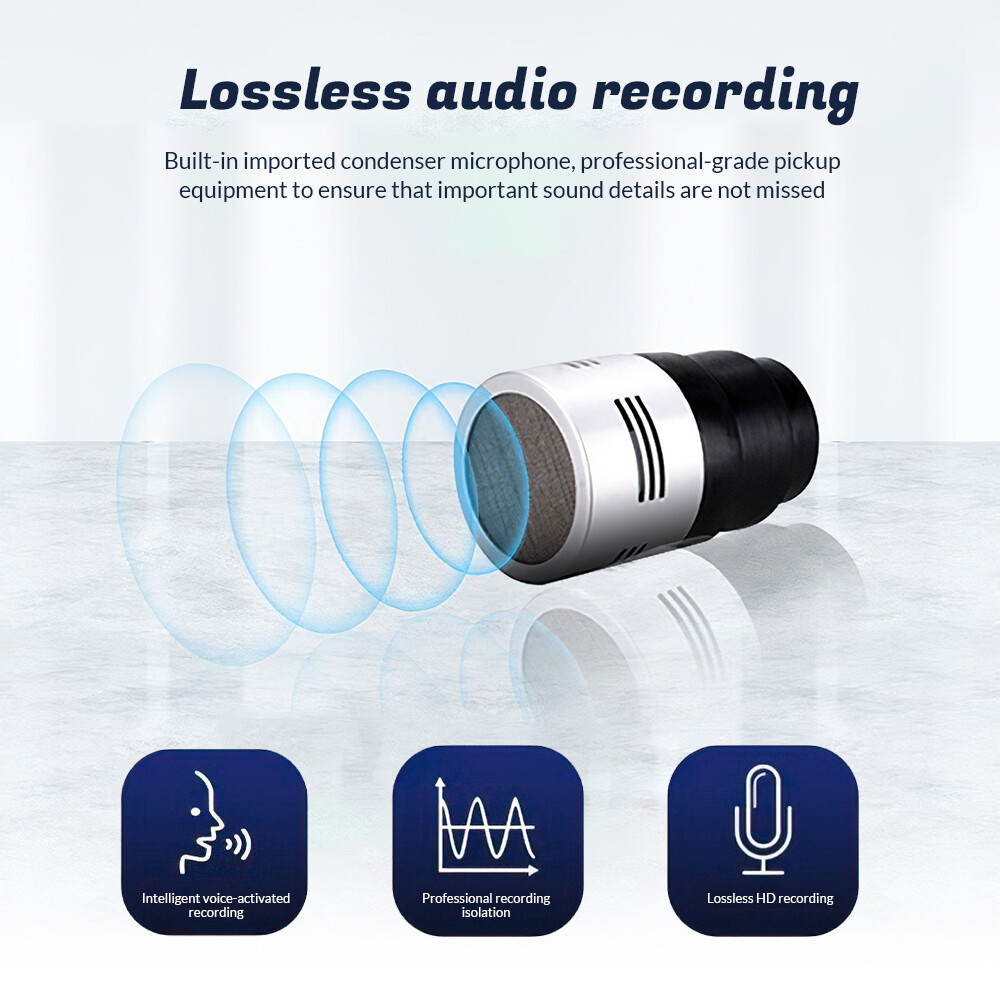 500 Hr Mini Small Voice Activated Recorder Magnetic 32G Audio MP3 Digital Device