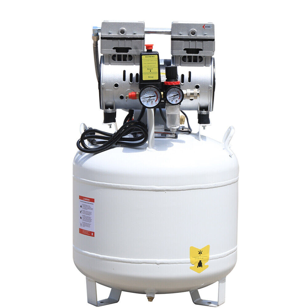 110V 40L Portable Dental Air Compressor Oil Free Silent Air Pump 41*41*65cm NEW