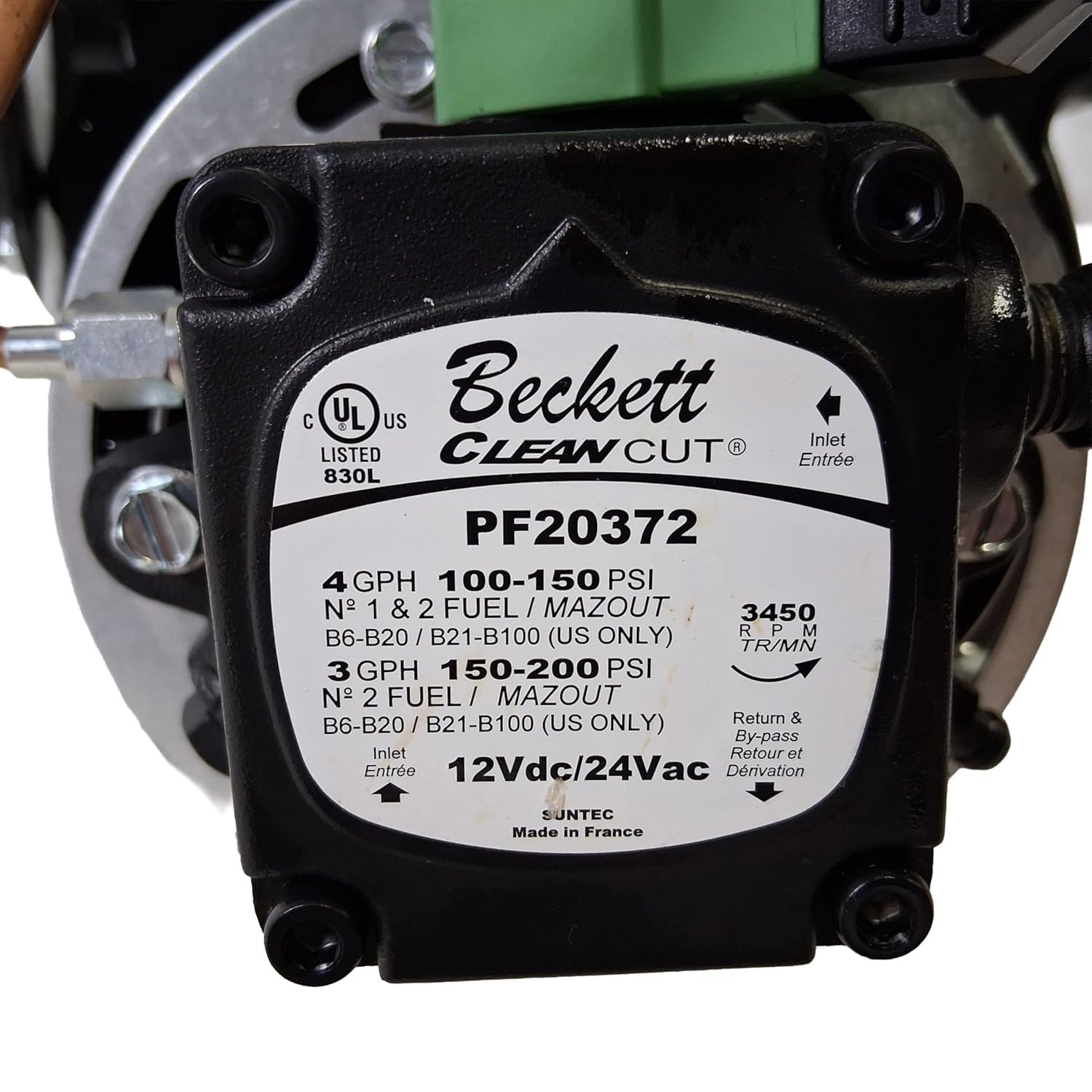 OEM Beckett PRO101 Oil Burner Assembly 14VDC Pressure Pro Hot Water Units