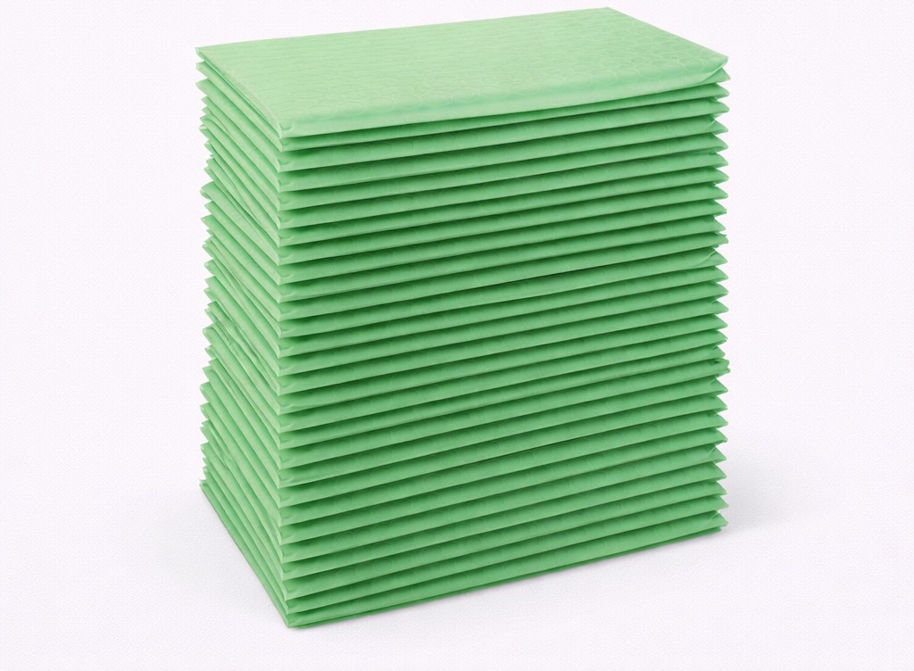 1000 Bulk Green Ash Poly Bubble Mailers #000 4×8 Water Resistant Padded Envelope