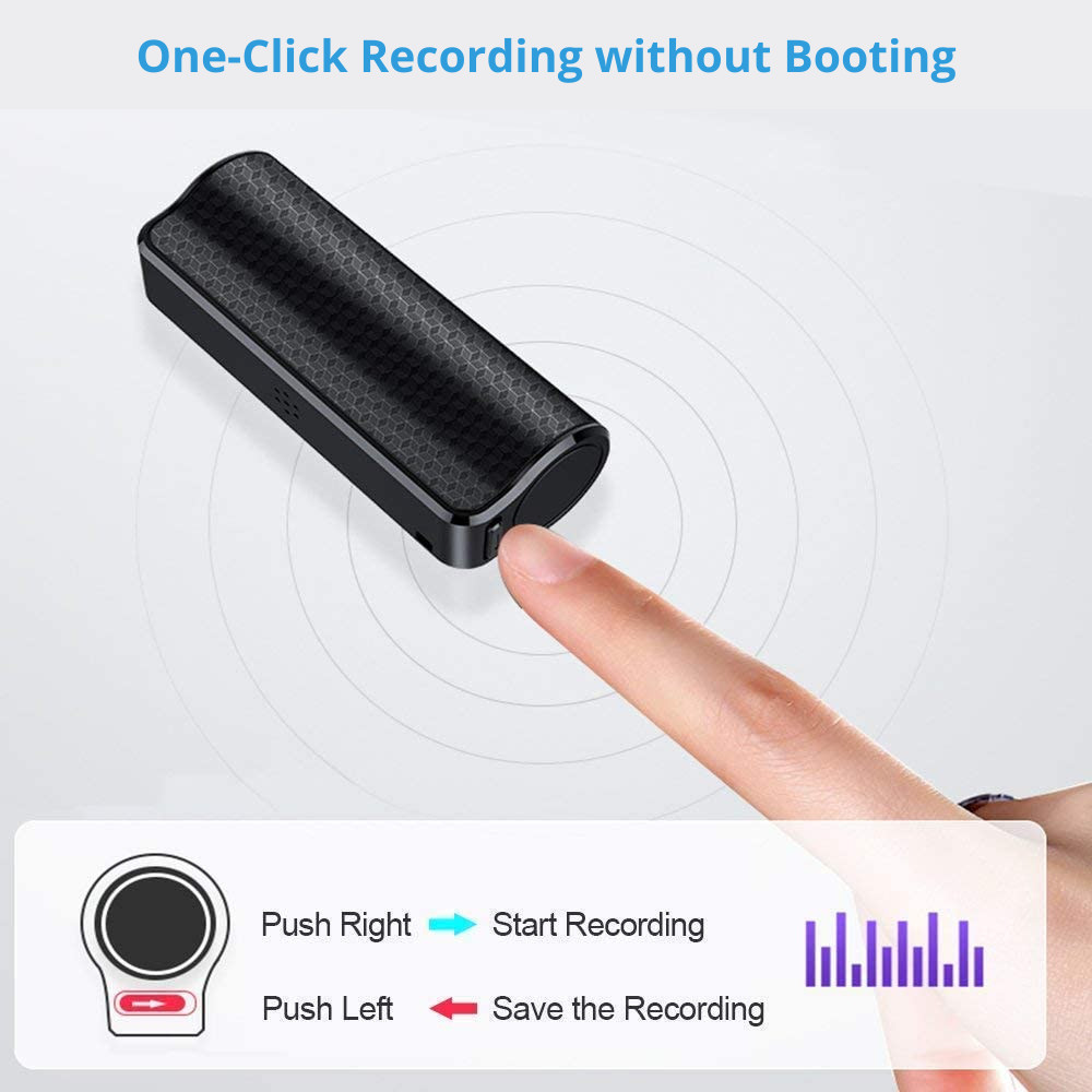16GB/32GB Magnetic Mini Hidden Audio Recorder Device Spy Digital Voice Recording