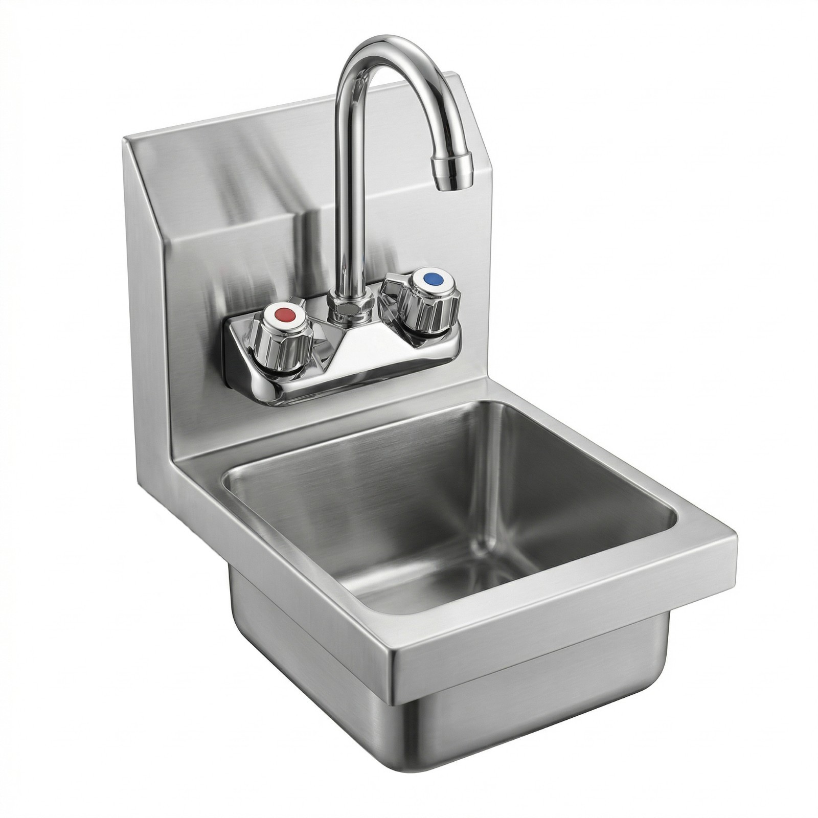 12 in. x 9 in. x 13 in. Wall Mount Stainless Steel Hand Sink