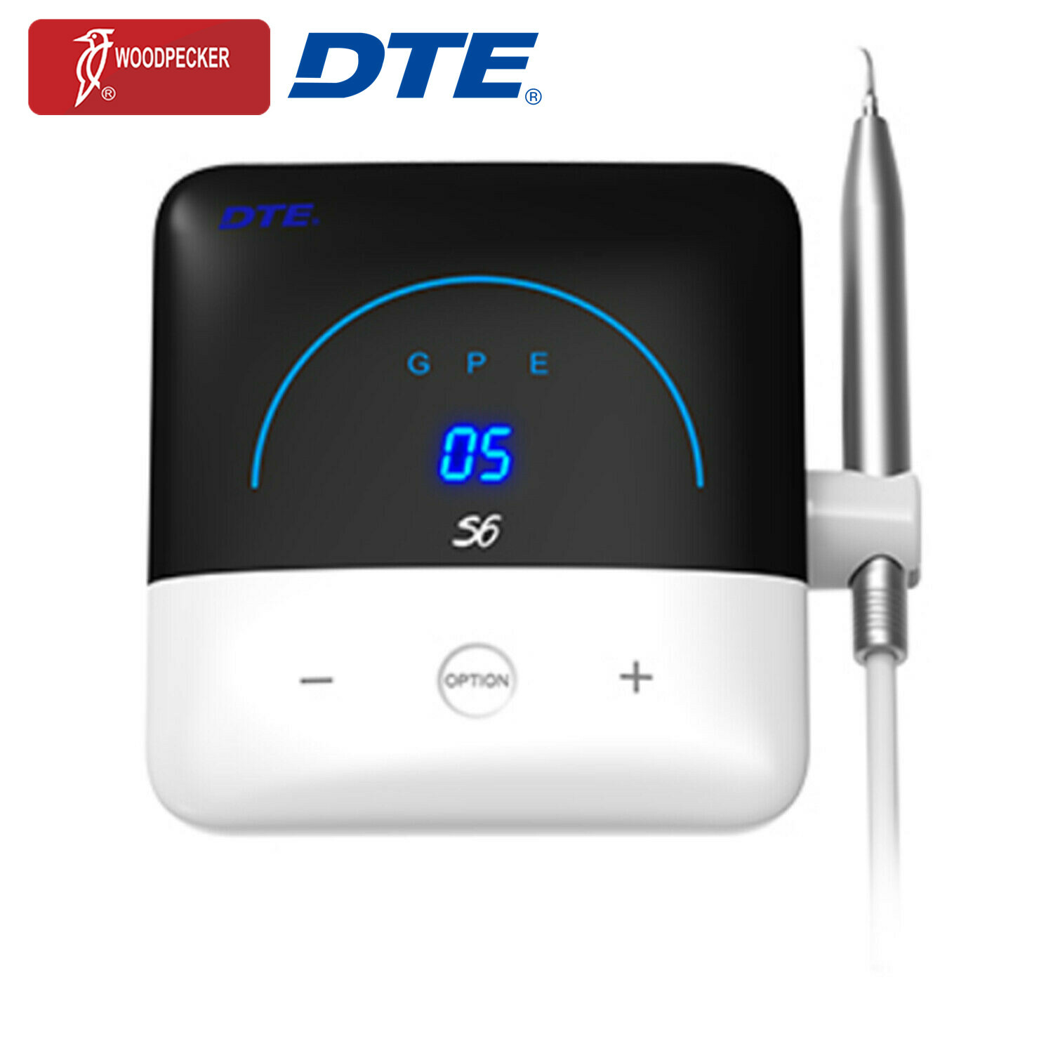 Woodpecker DTE Dental S6 LED Ultrasonic Scaler HD-8L Handpiece 7 Tips 110V