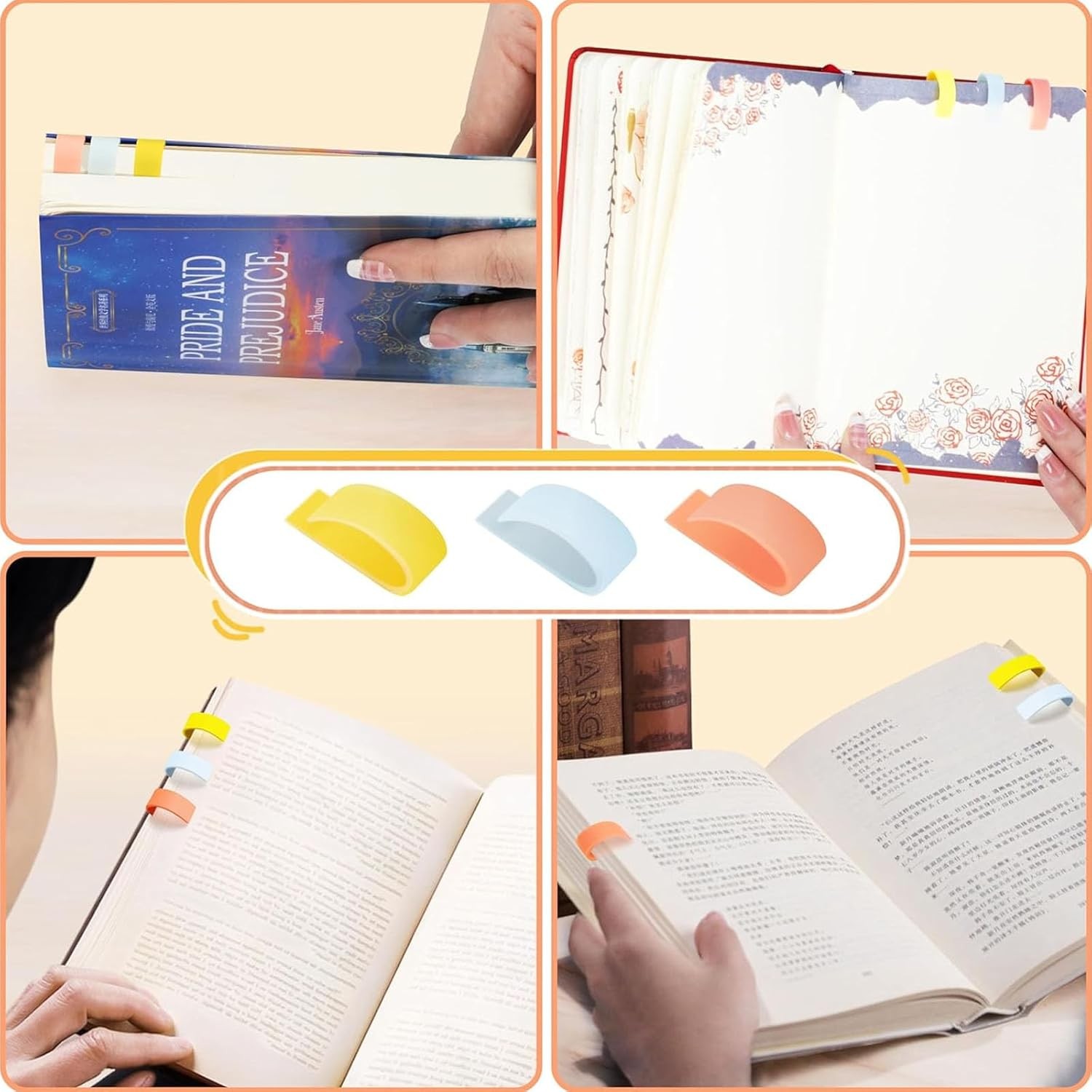 6 Pack Adhesive Pen Holder – Self-Adhesive Silicone Organizer Set White/Grey