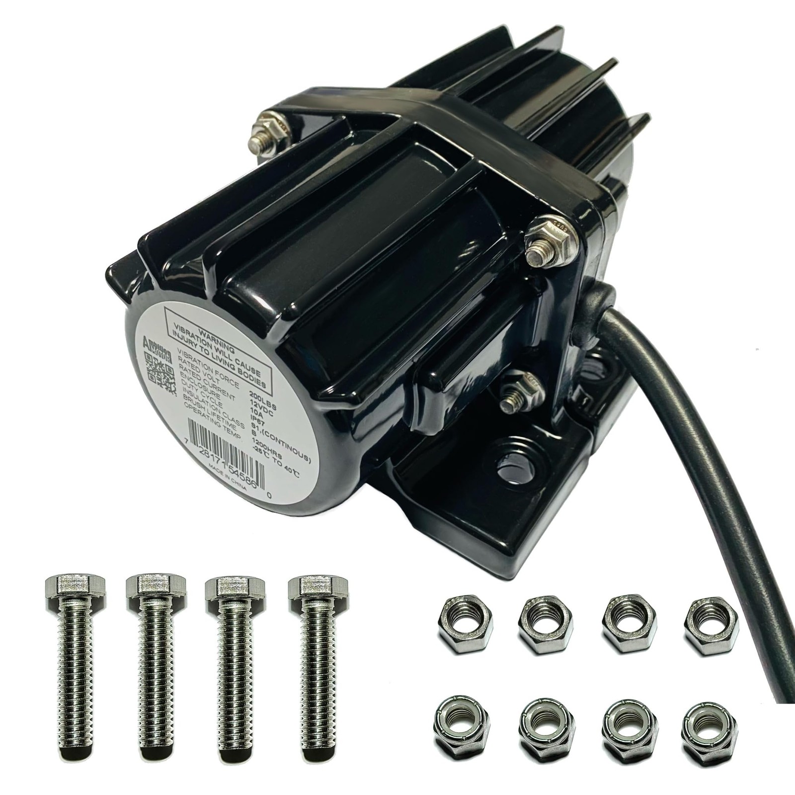 VIB200 12VDC Vibrator Vibration Motor for Salt Sand Spreader and Concrete Mix…