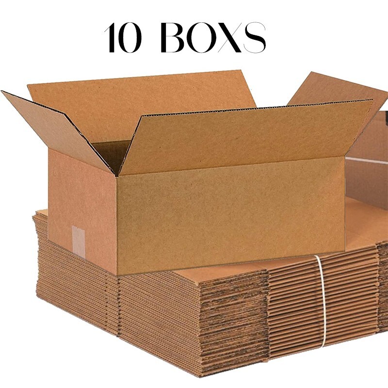 12 x 9 x 6 Corrugated Box, 10-50 pcs | Shipping, Home or Commercial Storage Box