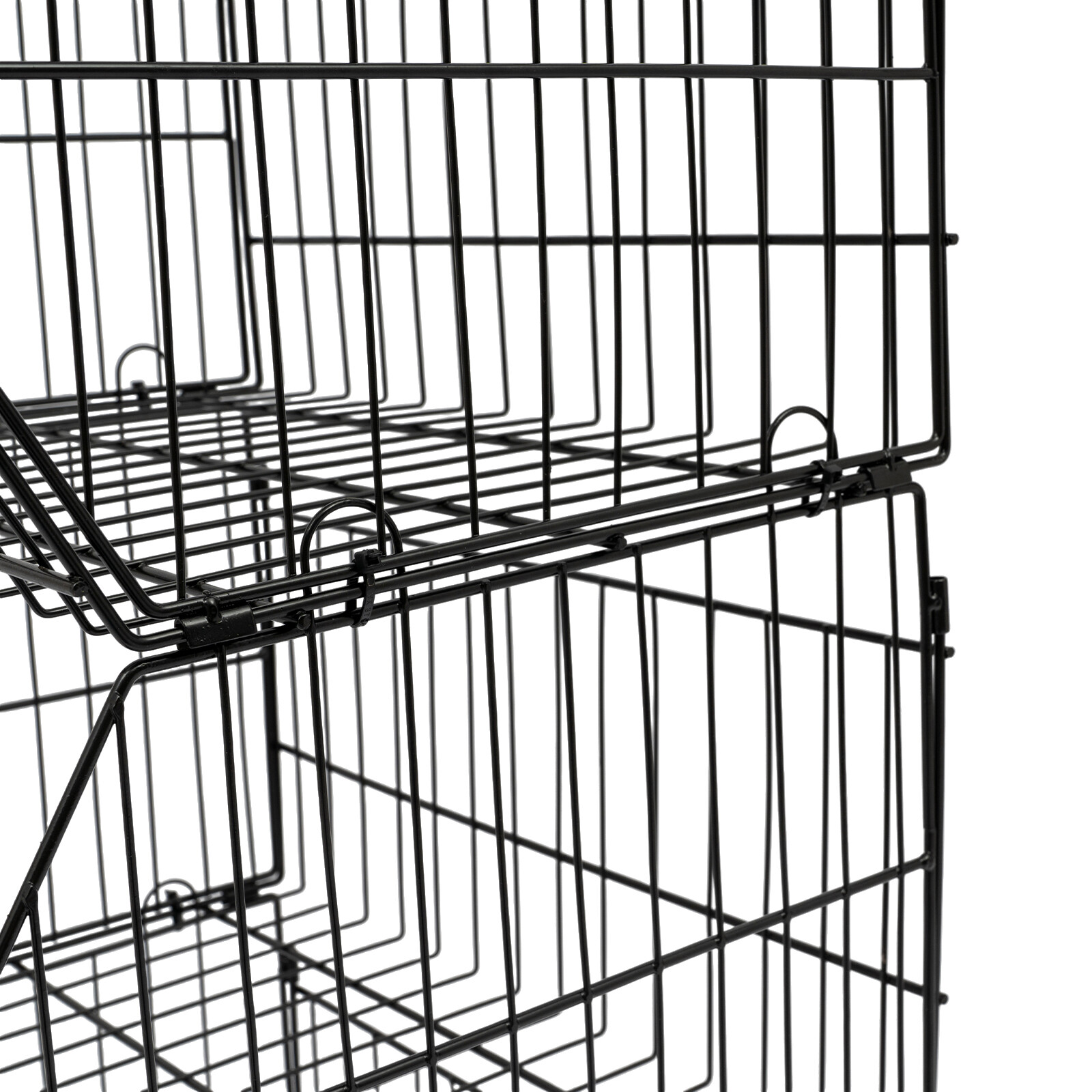 Movable Merchandise Display Rack Steel Retail Storage Basket Rack 5-Tiers Black