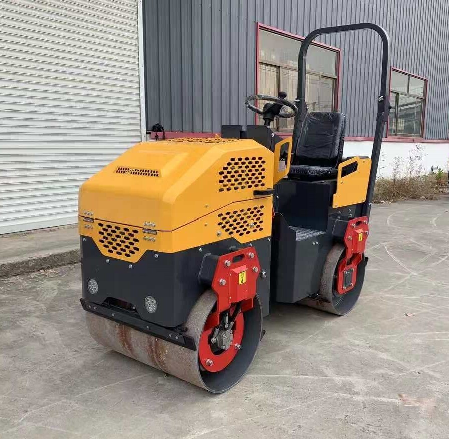 Factory Direct Sale 1.5 Ton Double Drum Vibratory Soil Roller Compactor