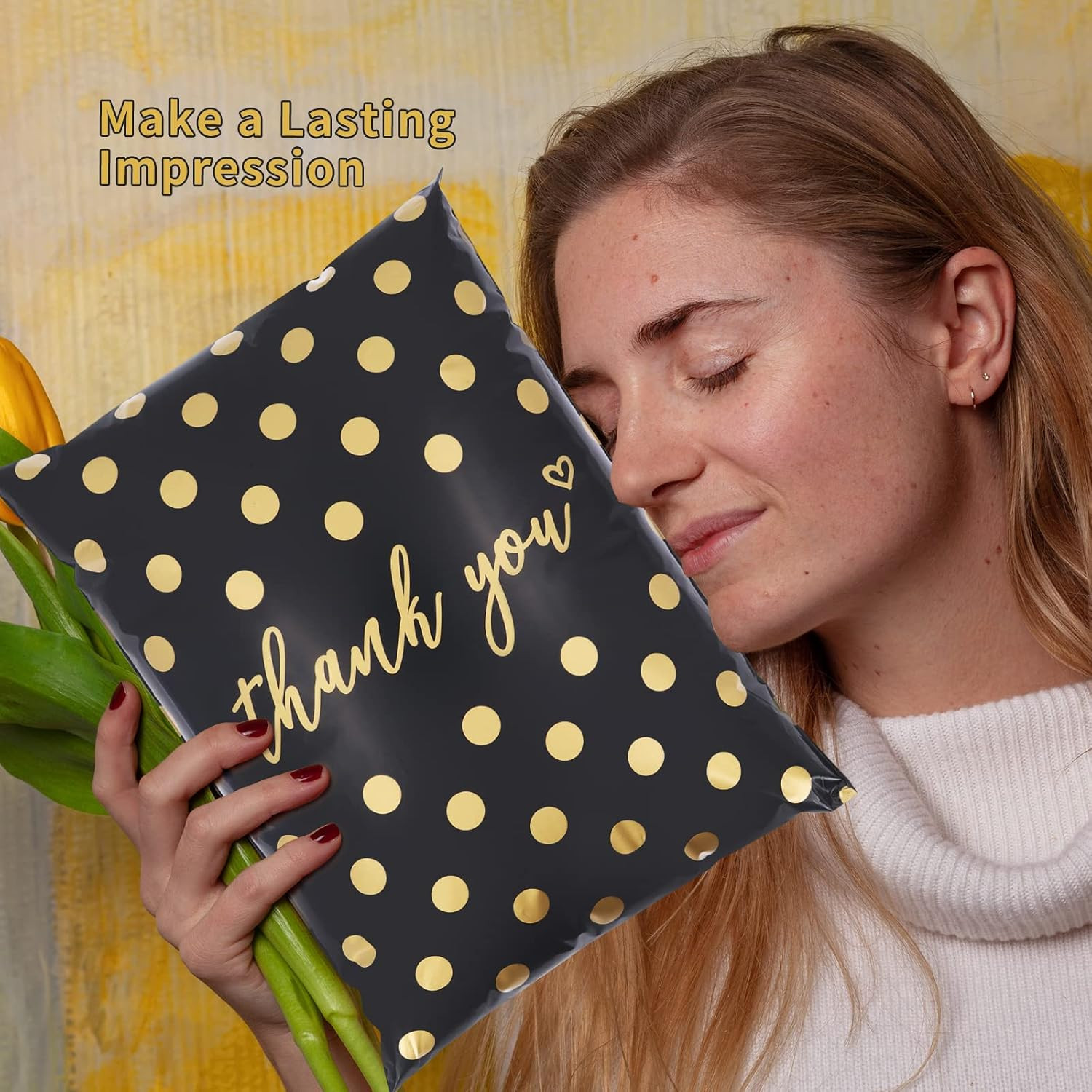 Thank You Poly Mailer 10×13 25 Pack – Shipping Bags for Clothing, Strong Thick a