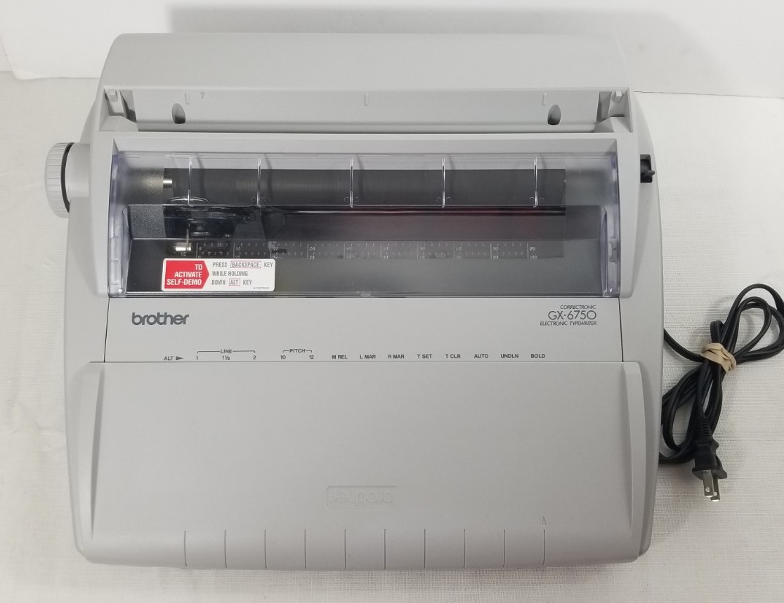 Brother GX-6750 Correctronic Daisy Wheel Electronic Typewriter Needs Work