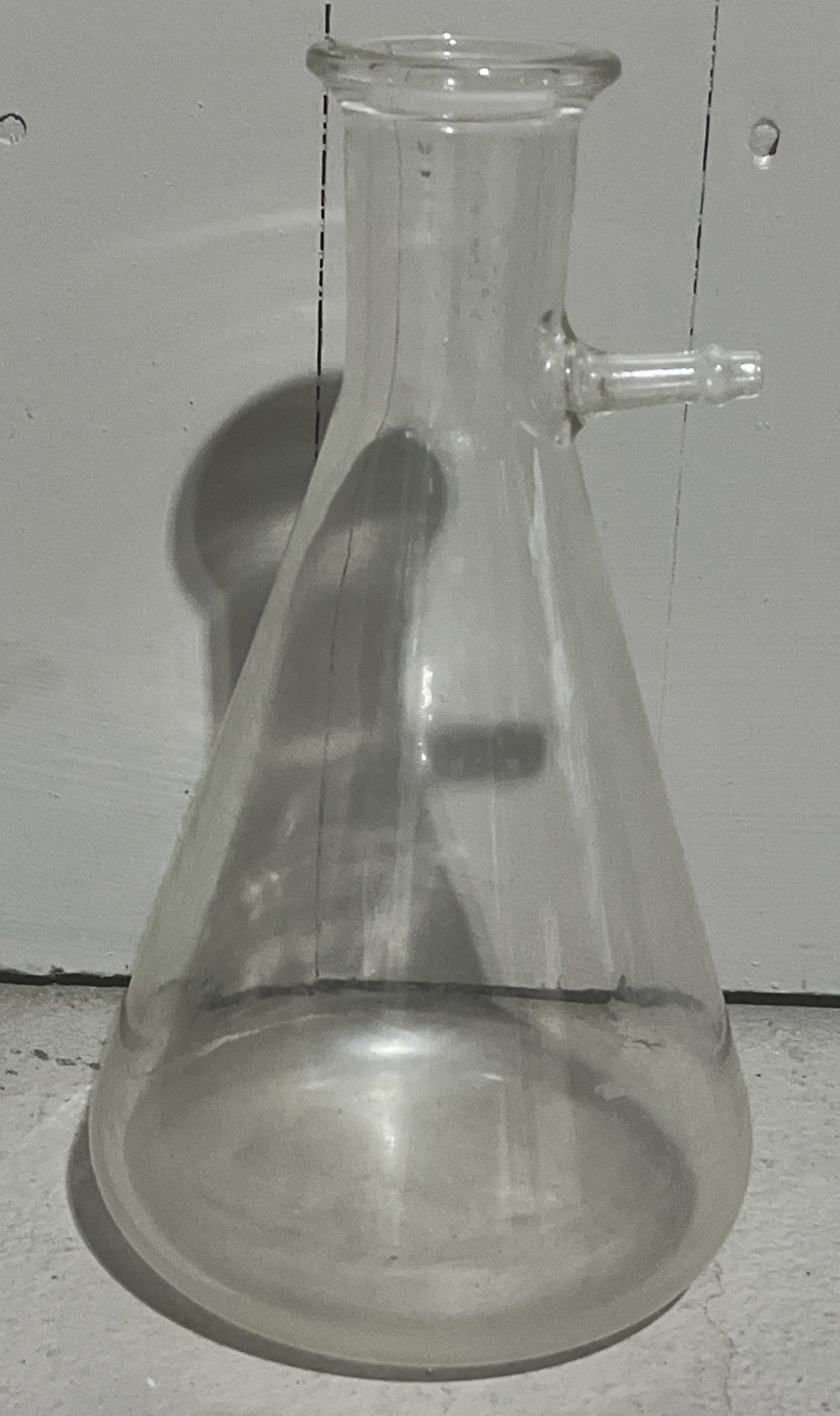 Vtg PYREX 1000mL Filter Flask Vacuum Side Arm Lab Glass W/Green Stamp