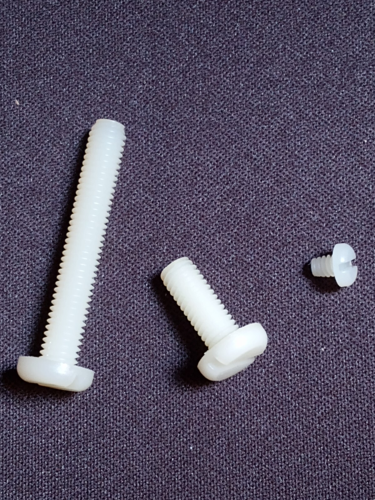 Nylon Plastic Slotted Pan Head Machine Screws Packs of 25