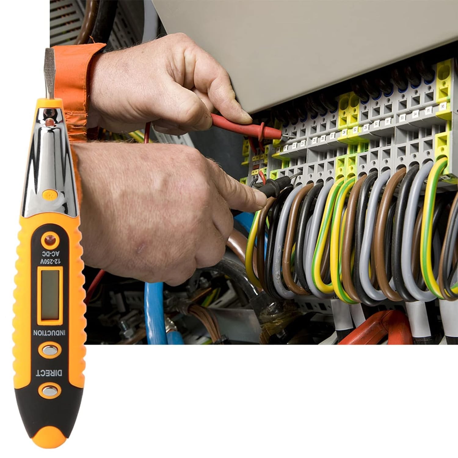 Voltage Electric Tester Volt Detector Test Pen AC DC Non-Contact Sensor 12-1000V