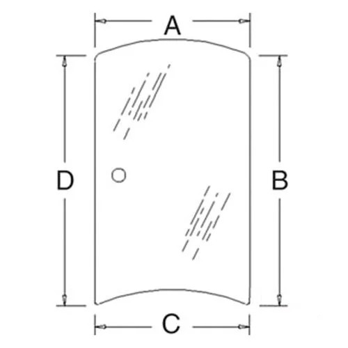 Cab Glass – Side Window Left Hand fits Kubota M7040 M8540 M9540 3C581-70530