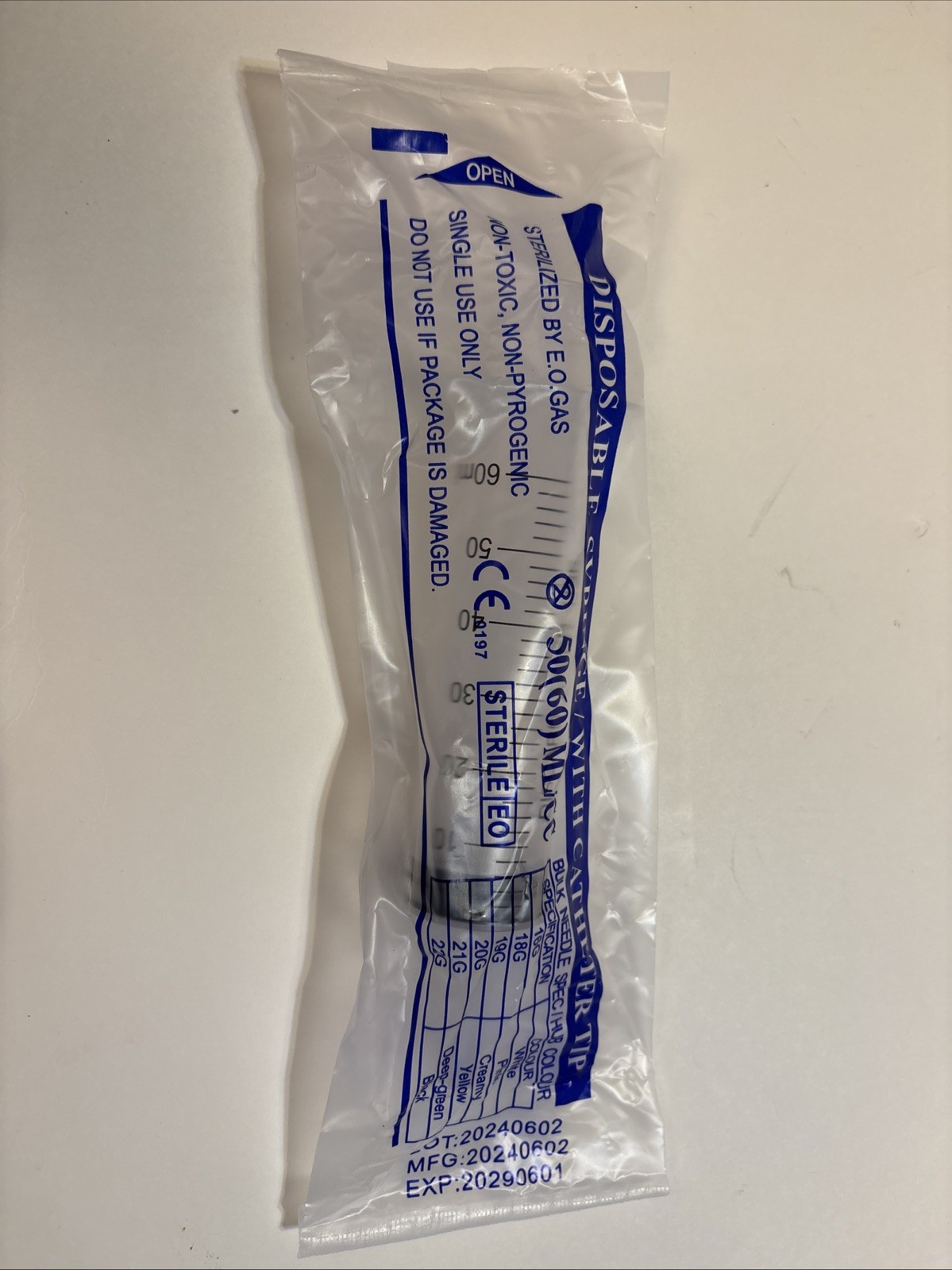 60mL/cc Catheter Tip Syringe with Cover