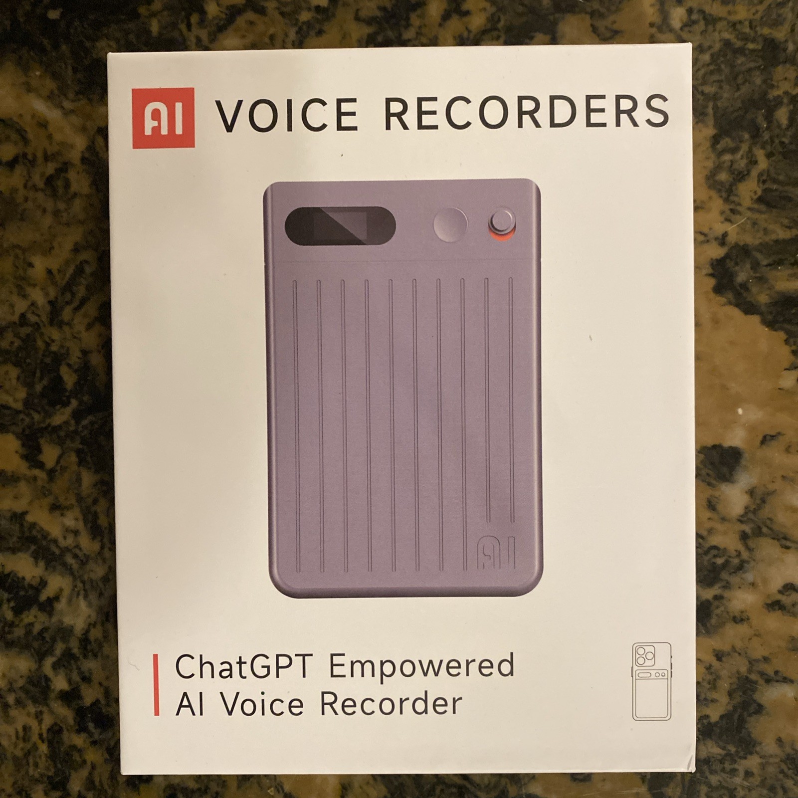 AI Voice Recorder 64GB Gray, BRAND NEW
