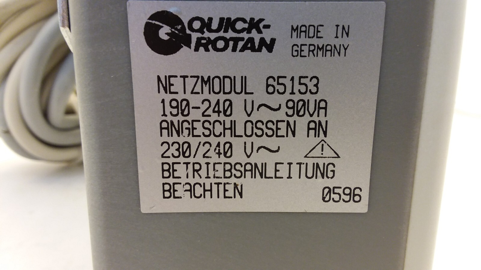 QUICK-ROTAN 65153 NETZMODUL 190-240~90VA W/ WIRES