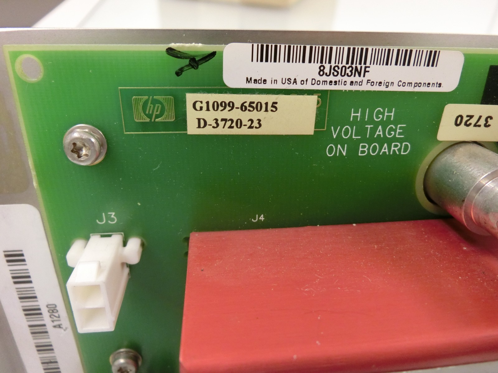 Agilent HP 5973A 5973N EI MSD Analyzer Side Board PCA G1099-65015 G1099-69288