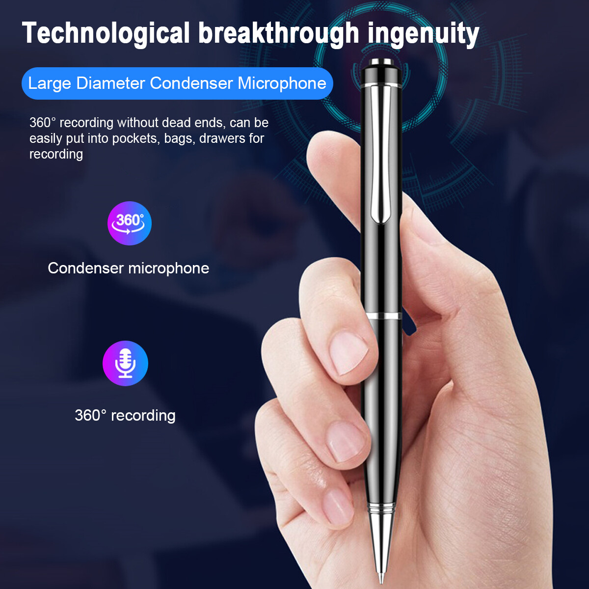 32gb Mini Spy Digital Voice Activated Recorder Hidden Audio Recording Pen Device